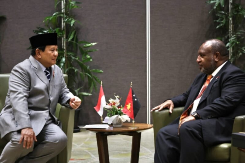 Menteri Pertahanan RI sekaligus presiden terpilih, Prabowo Subianto menggelar pertemuan dengan Perdana Menteri Papua Nugini James Marape, Rabu (21/8/2024). (Dok. Tim Media Prabowo Subianto)