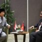 Menteri Pertahanan RI sekaligus presiden terpilih, Prabowo Subianto menggelar pertemuan dengan Perdana Menteri Papua Nugini James Marape, Rabu (21/8/2024). (Dok. Tim Media Prabowo Subianto)