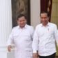 Menteri Pertahanan sekaligus presiden RI terpilih Prabowo Subianto bersama Presiden RI Joko Widodo. (Dok. setkab.go.id)