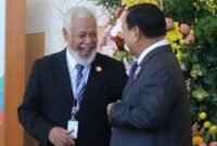 Perdana Menteri Timor Leste, Xanana Gusmao bersama Presiden Indonesia terpilih, Prabowo Subianto. (Do. Tim Media Prabowo)
