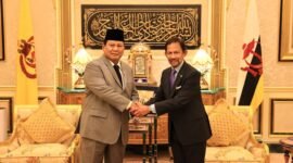 Menteri Pertahanan RI Prabowo Subianto bertemu dengan Sultan Haji Hassanal Bolkiah. (Dok Tim Media Prabowo)

