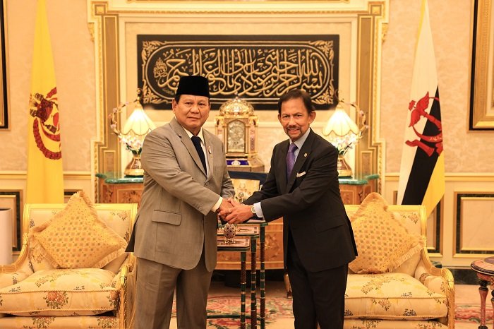 Menteri Pertahanan RI Prabowo Subianto bertemu dengan Sultan Haji Hassanal Bolkiah. (Dok Tim Media Prabowo)

