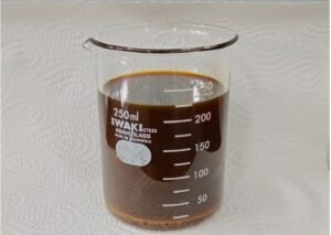 Dokumentasi: Hasil riset Wegik berupai bio-oils dari ko-pirolisis pelepah kelapa sawit dan polistirena